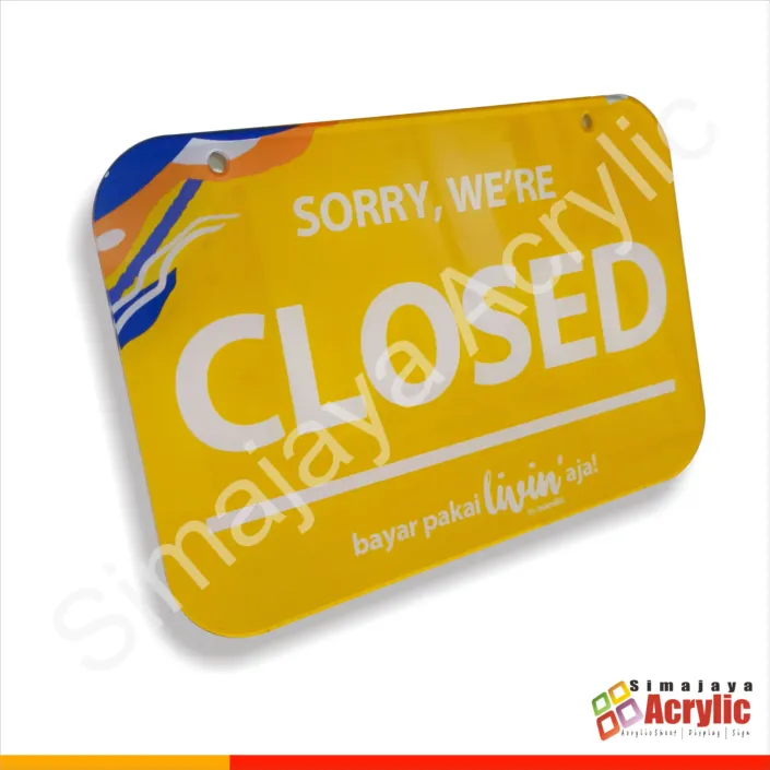 akrilik sign open closed